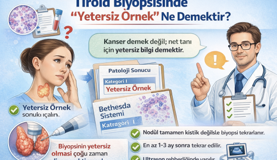 Tiroid Biyopsisinde “Yetersiz Örnek” Ne Demektir? Endişelenmeli miyim?